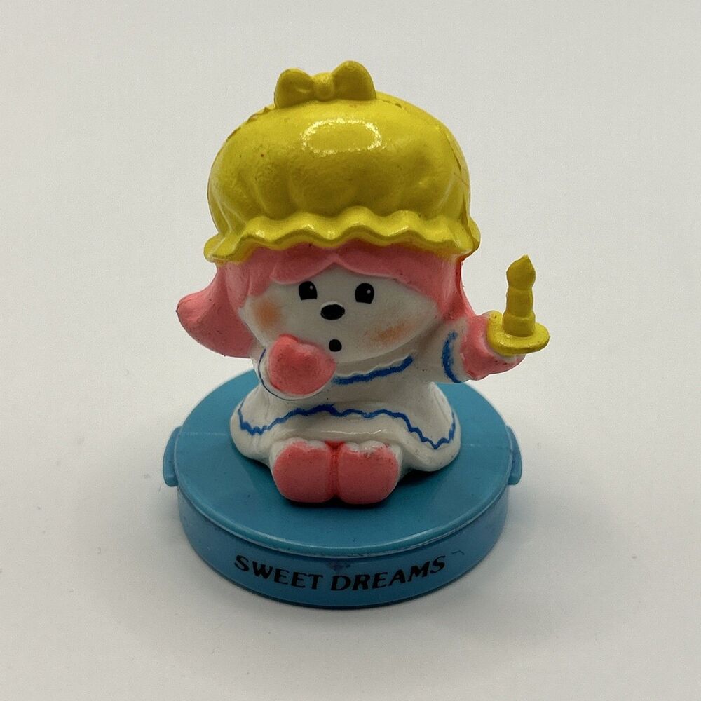VTG 1982 Poochie Sweet Dreams PVC Pink Dog Rubber Stamper Stamp Collectible Toy